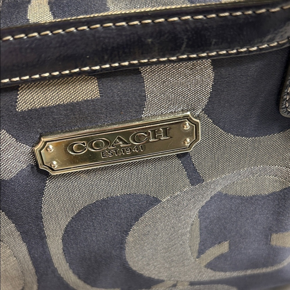 Coach D1260-F19664 Blue and Gray Tote Bag - Picture 9 of 12